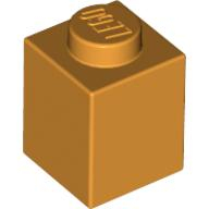 Lego kostka (kostička) 1x1, středně oranžová (4130355, 4159178)